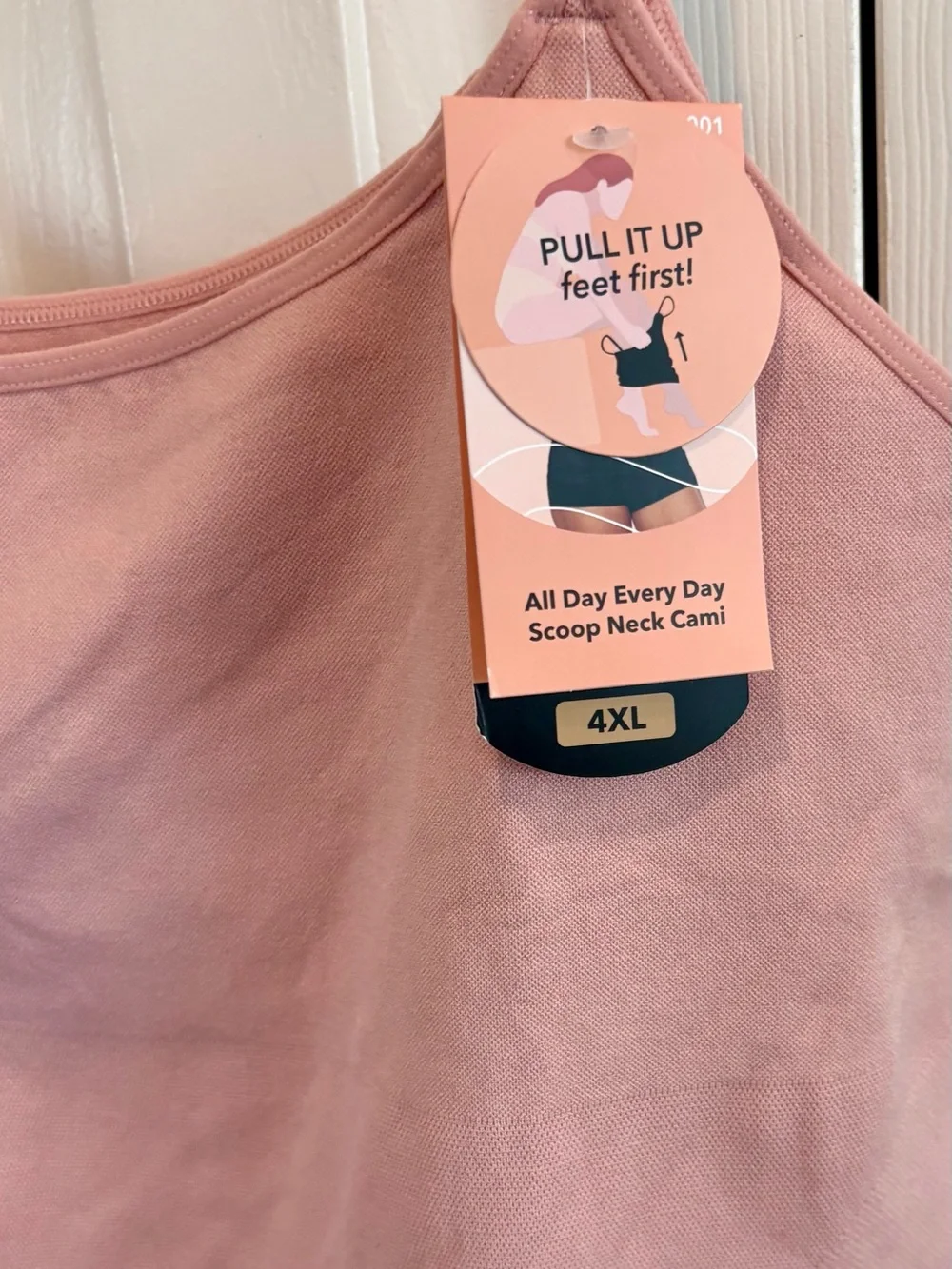 Shapermint All Day Everyday Scoop Neck Cami Tank Top Rose 4XL New